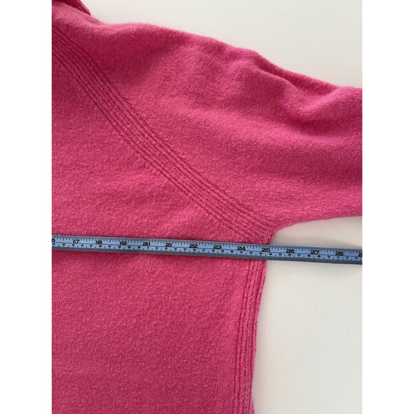 J Crew Womens Small Pink Turtleneck Sweater Knit Alpaca Merino Wool Oversized - Picture 8 of 12